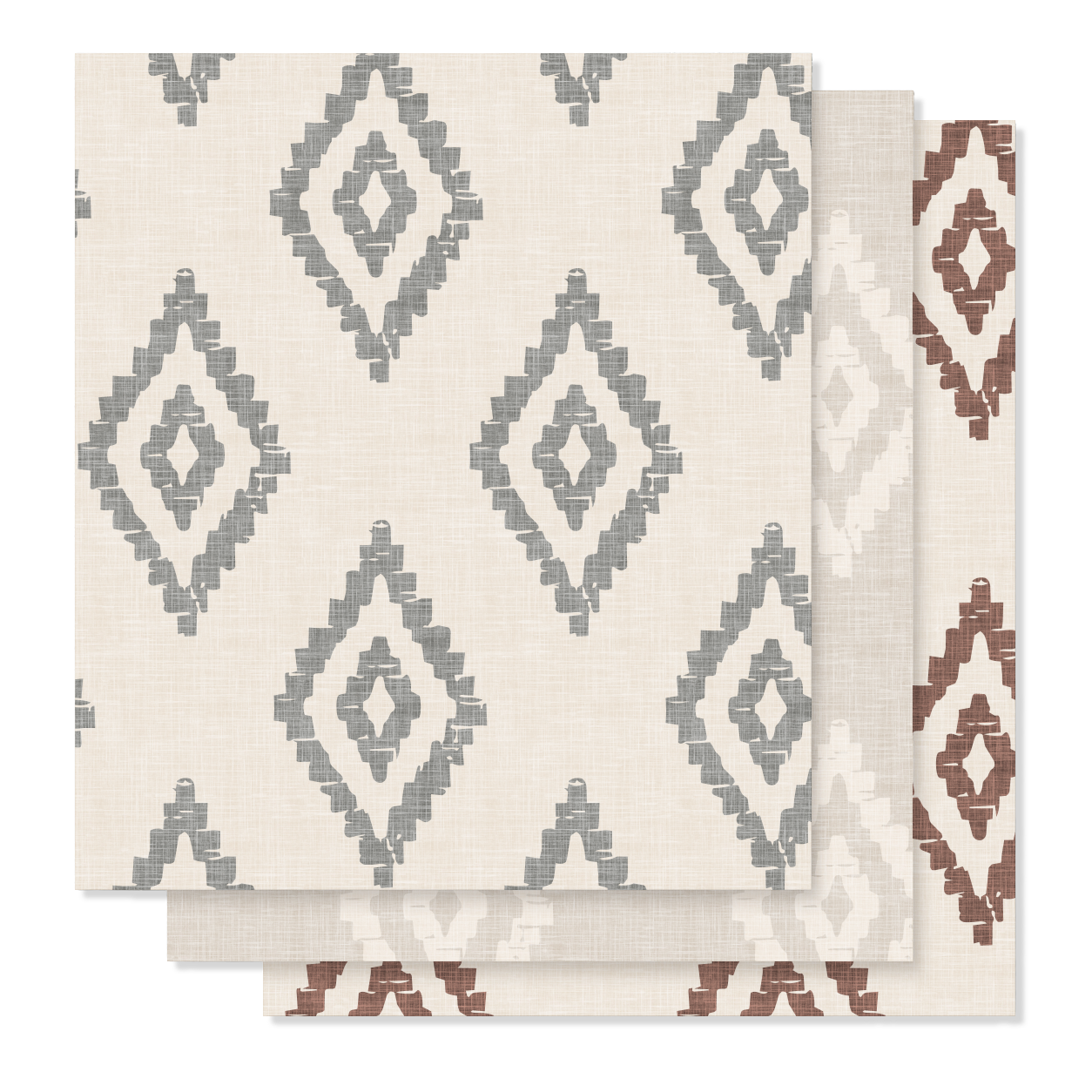 Boho Diamond wallpaper colorways
