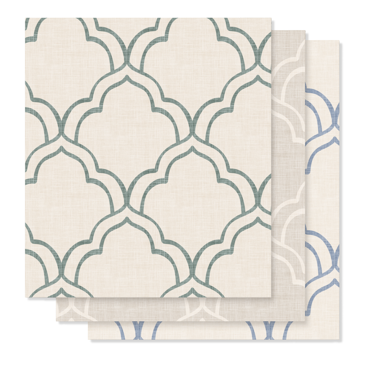 Scallop wallpaper colorways