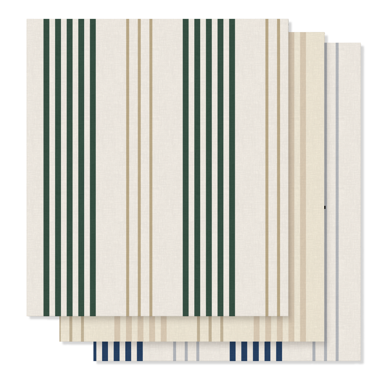 Ticking Stripe wallpaper colorways